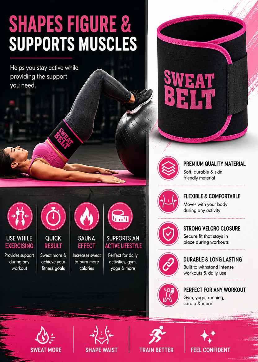Adjustable Waist Trimmer Belt – Slim Fit Body Shaping Belt for Women